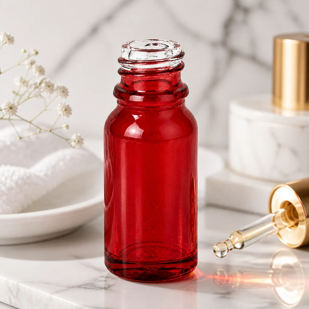 10ml Apothekenflasche RedLine UT18/10 UNiTWIST 10ml Apothekenflasche RedLine aus Glas mit UT18/10 UNiTWIST Gewinde für professionelle Anwendung