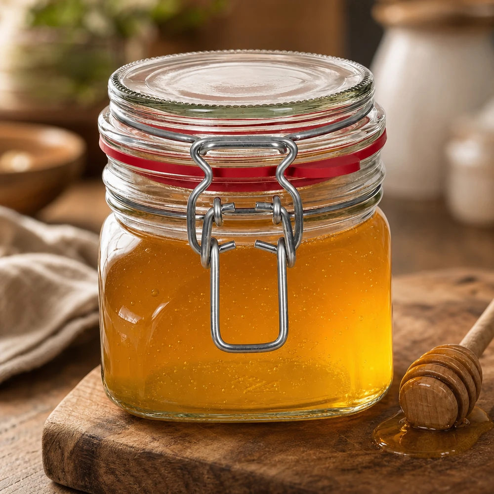 370ml Vorratsglas Typ G mit Bügelverschluss UN.. 370ml Vorratsglas mit Bügelverschluss für professionelle Lebensmittellagerung - hochwertiges Glas für Gewerbebetriebe