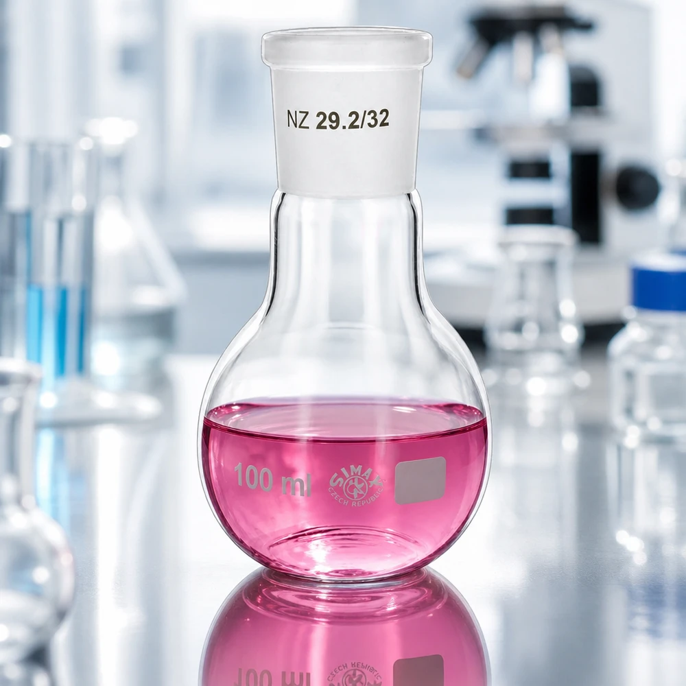Stehkolben 100ml Glas mit Normschliff NS 29/32 für professionelle Laboranwendungen bei Pacadura.de