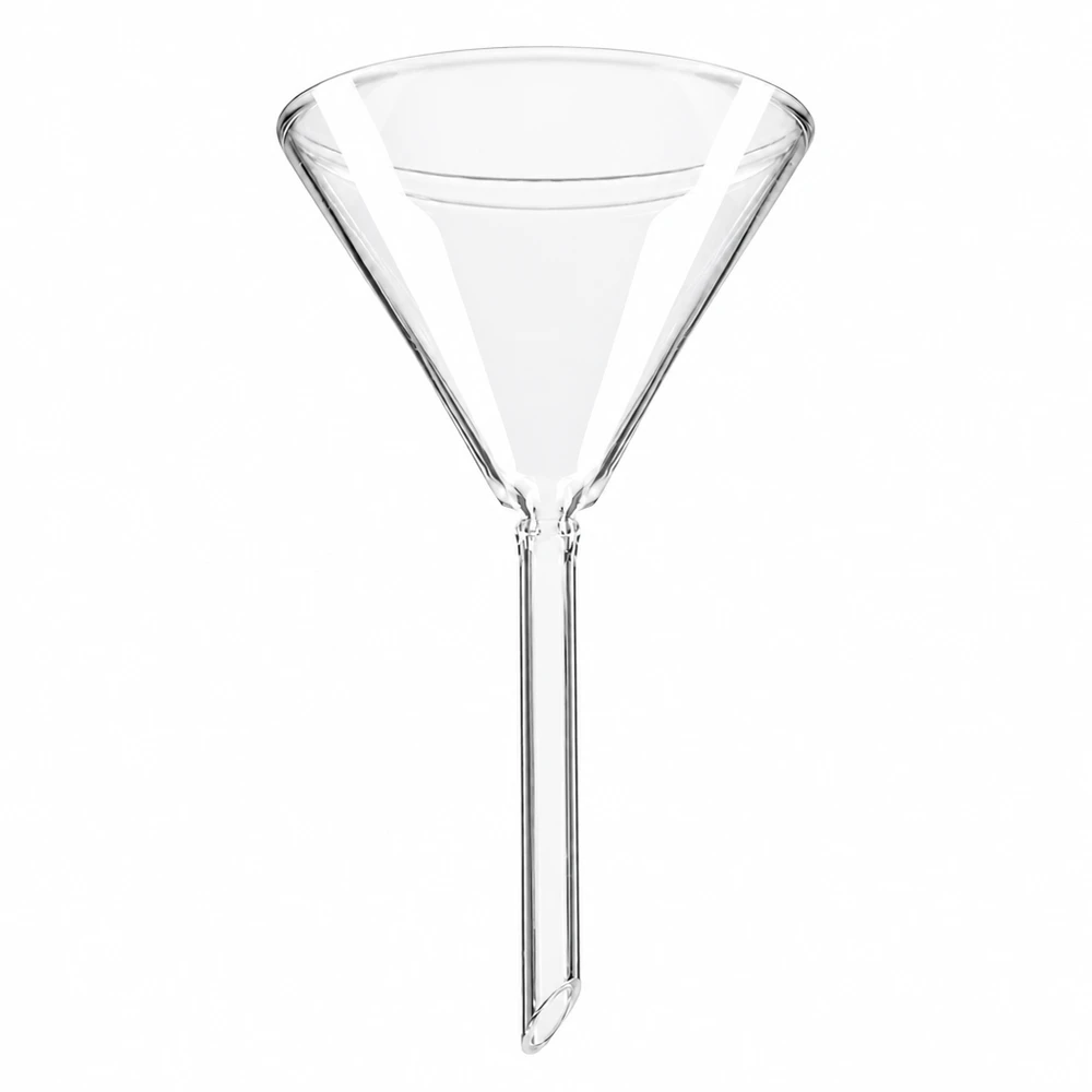 Trichter ø70mm Kalk-Soda, Winkel 60°, Kurzstil Glastrichter 70mm Durchmesser Kalk-Soda-Glas 60° Winkel Kurzstiel für professionelle Laboranwendungen