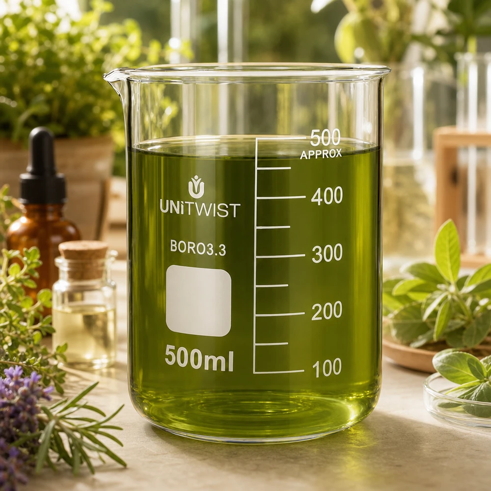 Becherglas 500ml Borosilikat niedrige Form UNiTWIST für Labor und Gewerbe professionell