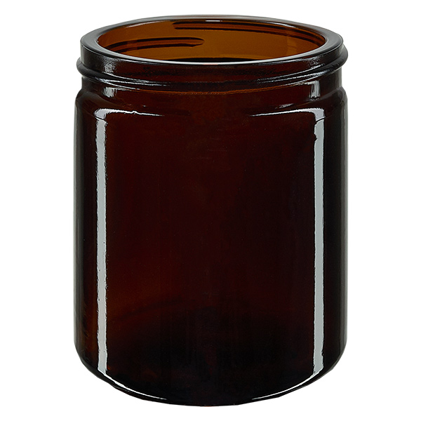 180ml Glastiegel. braun ohne Deckel, Gewinde 63mm/R3 ApoGlas