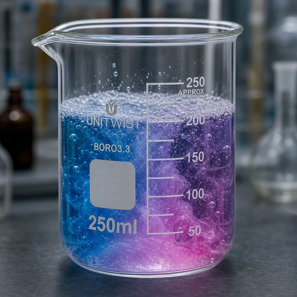 Becherglas 250ml Borosilikat 3.3 niedrige Form UNiTWIST für Labor und Gewerbe
