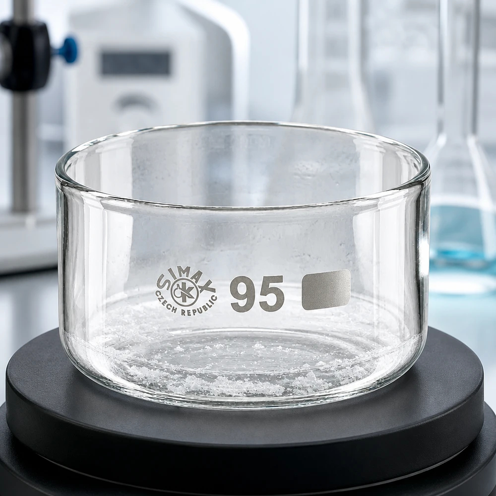 Kristallisierschale 300ml Borosilikatglas ø95mm ohne Ausguss für Labor und Gewerbe SIMAX
