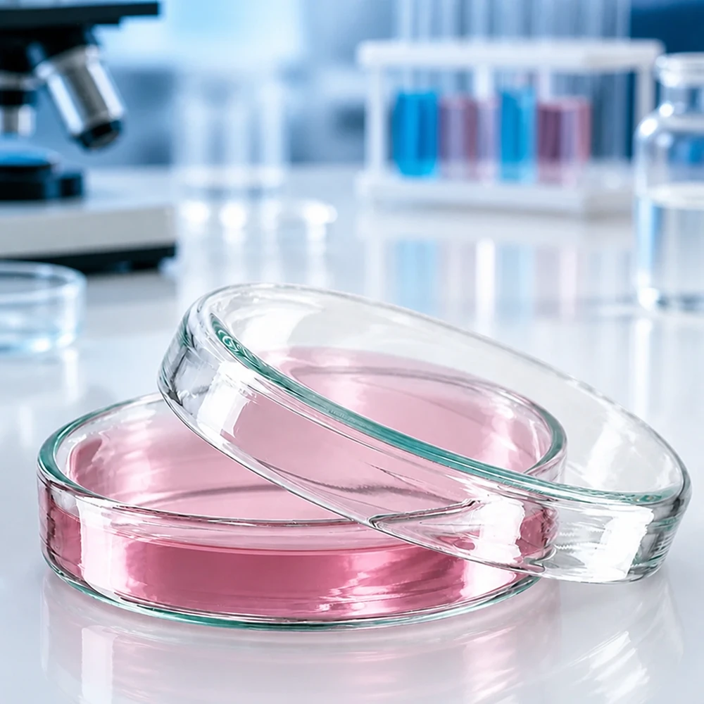 Petrischale 60x15 mm aus Borosilikatglas für Labor und Mikrobiologie professioneller Einsatz