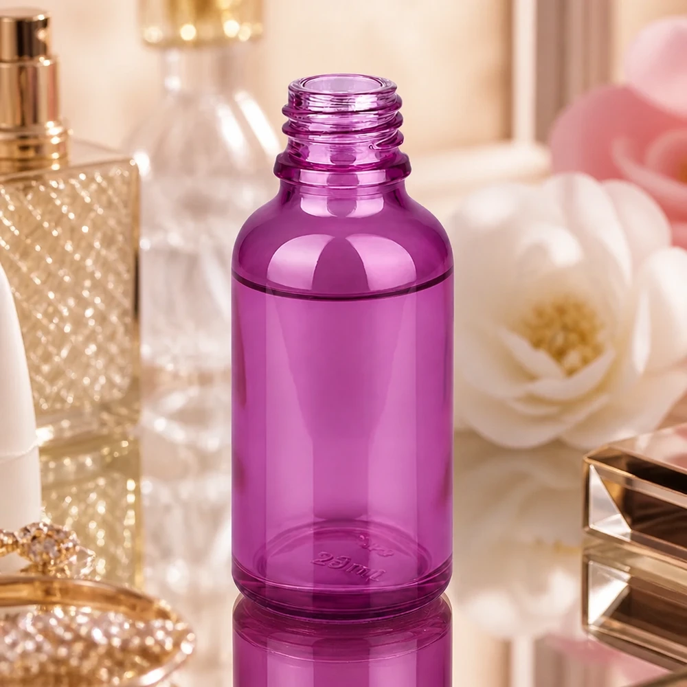 30ml Apothekenflasche PurpleLine UT18/30 UNiTWIST 30ml Apothekenflasche violett Glas UT18/30 UNiTWIST für professionelle Kosmetik und Pharmazie bei Pacadura