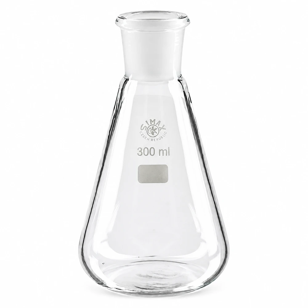Erlenmeyerkolben 300ml mit Normschliff (29/32) Erlenmeyerkolben 300ml Borosilikatglas mit Normschliff NS 29/32 für professionelle Laboranwendungen