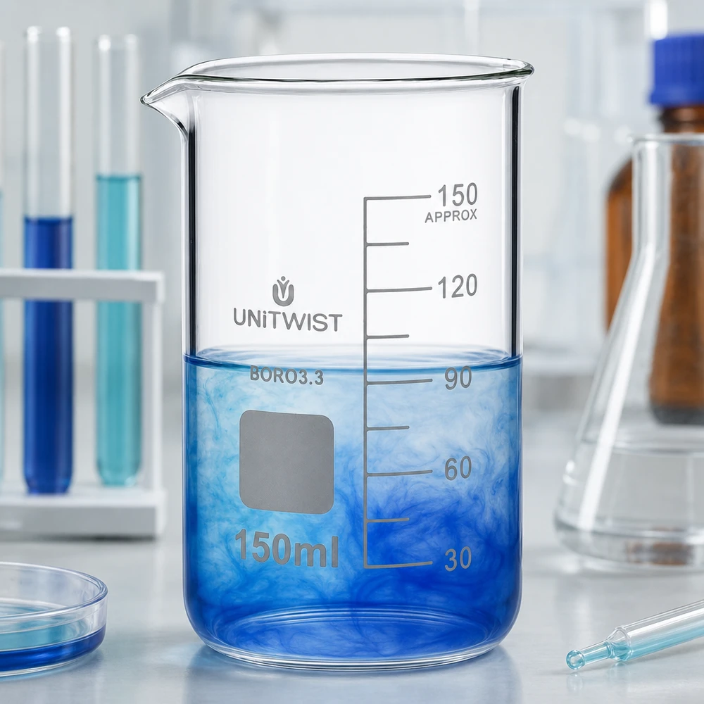 Becherglas 150ml Borosilikat, hohe Form UNiTWIST Becherglas 150ml Borosilikat hohe Form UNITWIST für professionellen Laboreinsatz im Fachhandel