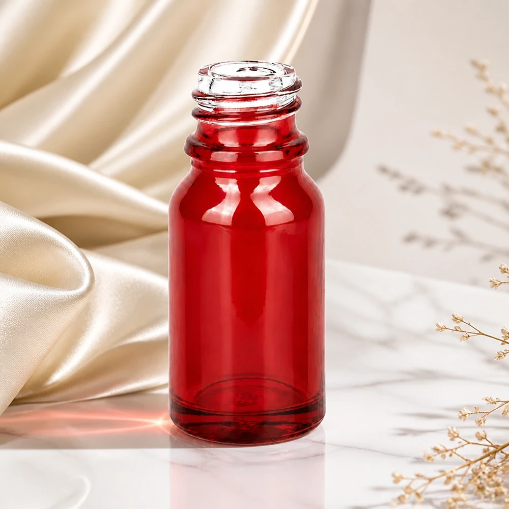 10ml Apothekenflasche RedLine UT18/10 UNiTWIST 10ml Apothekenflasche RedLine UT18/10 UNiTWIST rotes Glas für professionellen pharmazeutischen Einsatz