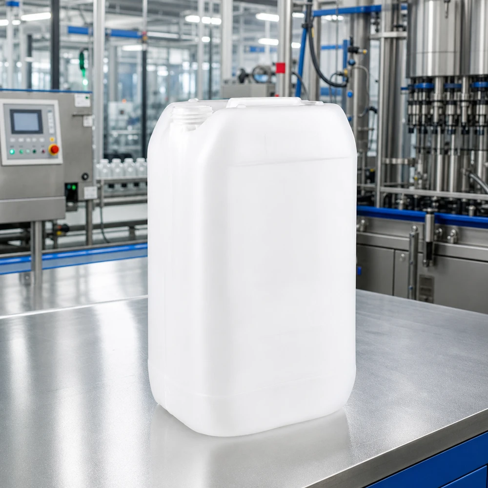 Kanister 15 Liter ohne Verschluss Weißer HDPE-Kanister 15 Liter ohne Verschluss für gewerblichen Einsatz in Industrie und Produktion