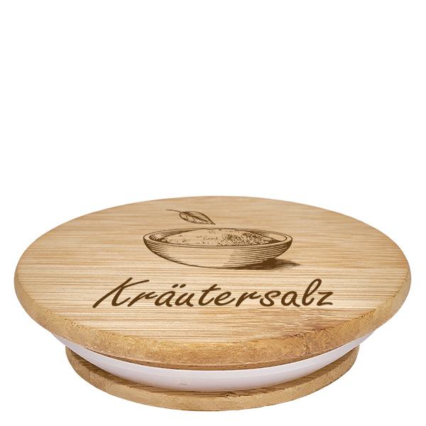Holzdeckel "Kräutersalz" für WECK RR60