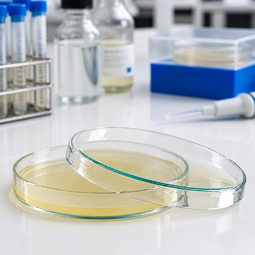 Petrischale 100x10mm aus Borosilikatglas für professionelle Laboranwendungen und Mikrobiologie