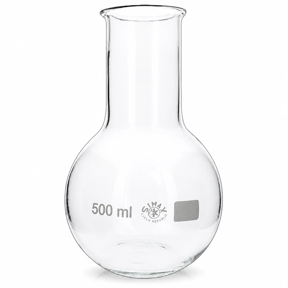 Stehkolben 500ml Weithals aus Borosilikatglas für professionelle Laboranwendungen bei Pacadura.de