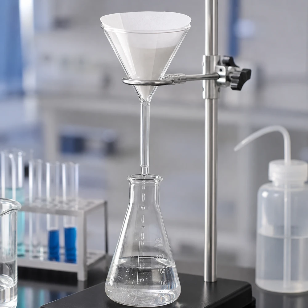 Trichter ø100mm Kalk-Soda, Winkel 60°, Kurzstil Labortrichter 100mm Kalk-Soda-Glas 60° Winkel Kurzstiel für professionelle Filtration und Analyse im Labor