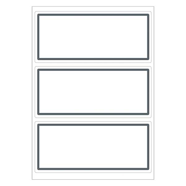 Universal Etiketten weiß/grau (18 Aufkl) 82x36mm