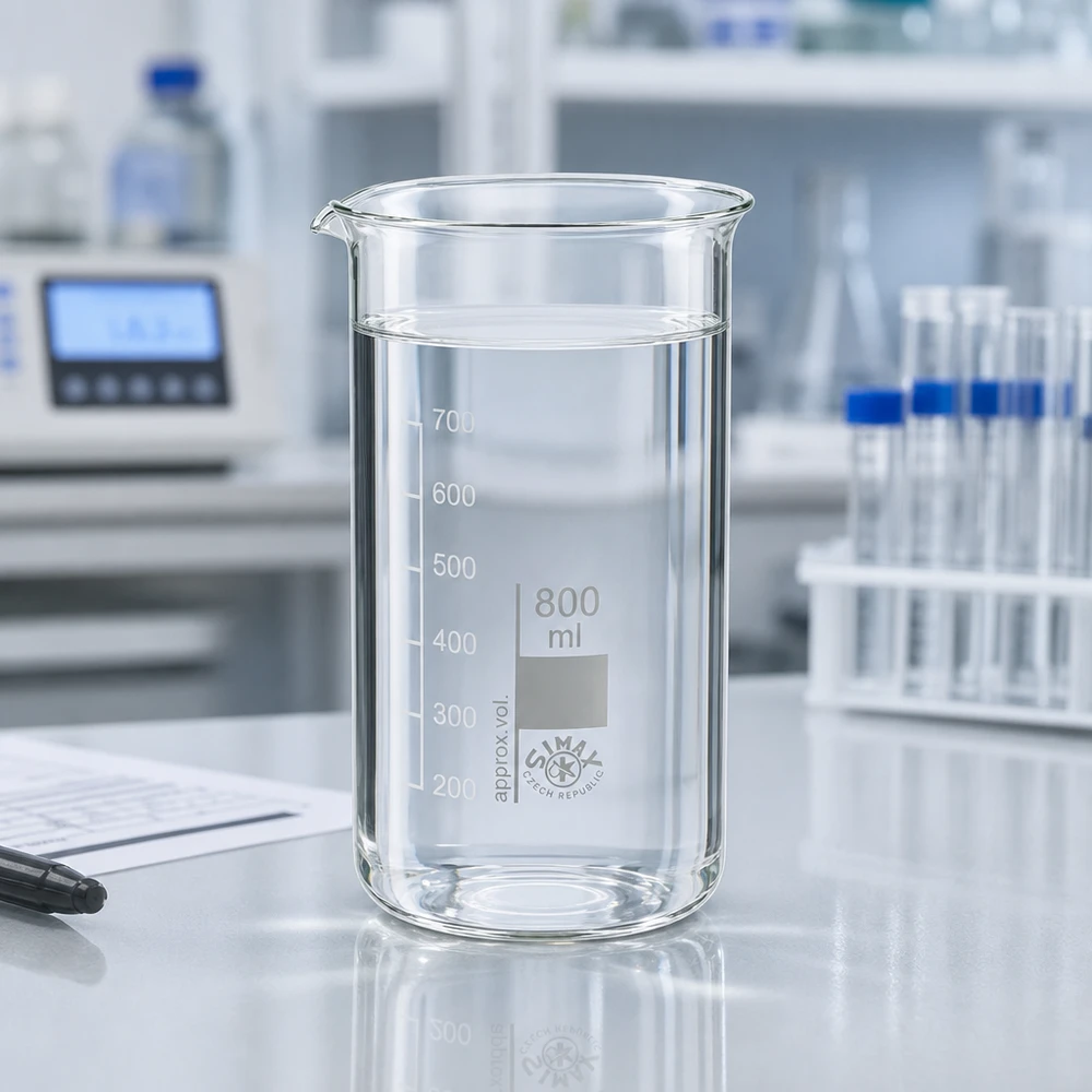 Becherglas 800ml Borosilikatglas, hohe Form Becherglas 800ml hohe Form aus Borosilikatglas für Labor und Gewerbe von Pacadura