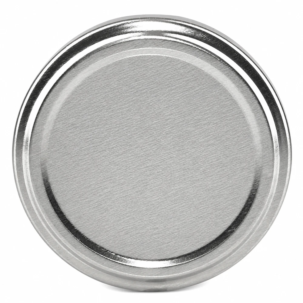 58mm TO58 BasicSeal Twist-Off Deckel silber aus Weißblech für gewerbliche Abfüllung in großen Mengen