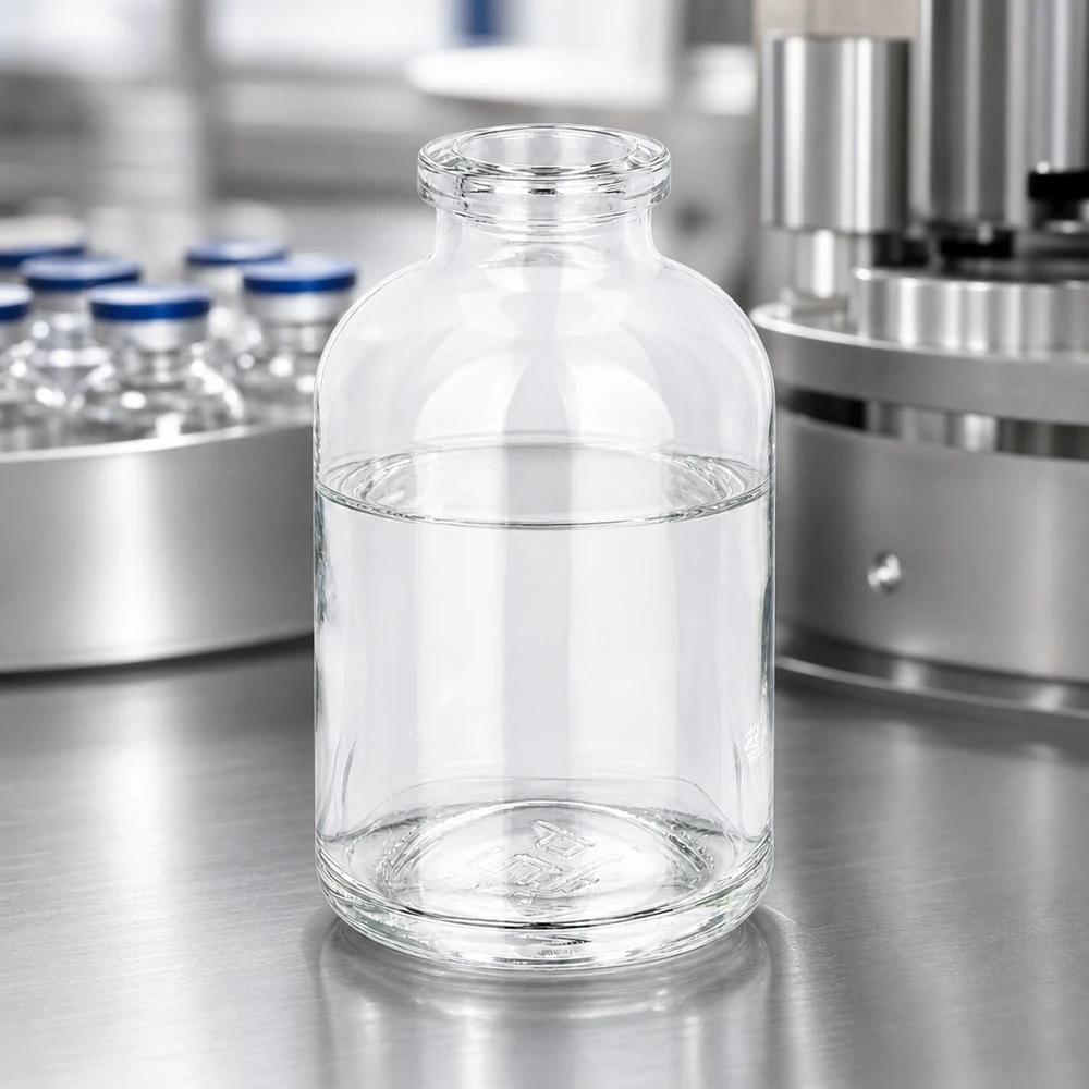 Injektionsflasche Klarglas 50ml für pharmazeutische und gewerbliche Anwendungen auf Pacadura.de
