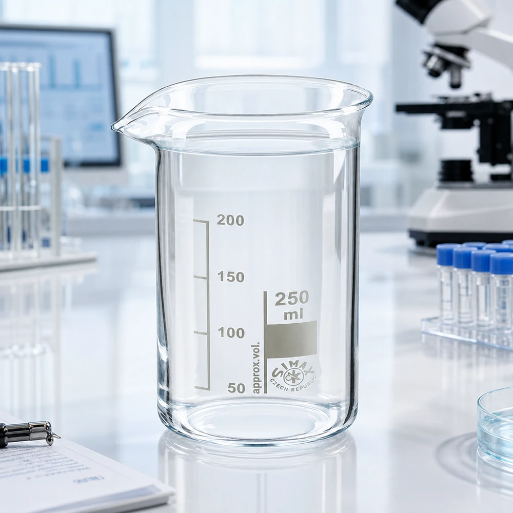 Becherglas 250ml Borosilikatglas, hohe Form Becherglas 250 ml hohe Form aus Borosilikatglas für Labor und Gewerbe von Simax
