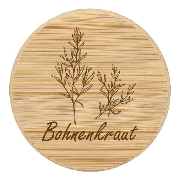 Holzdeckel "Bohnenkraut" für WECK RR60