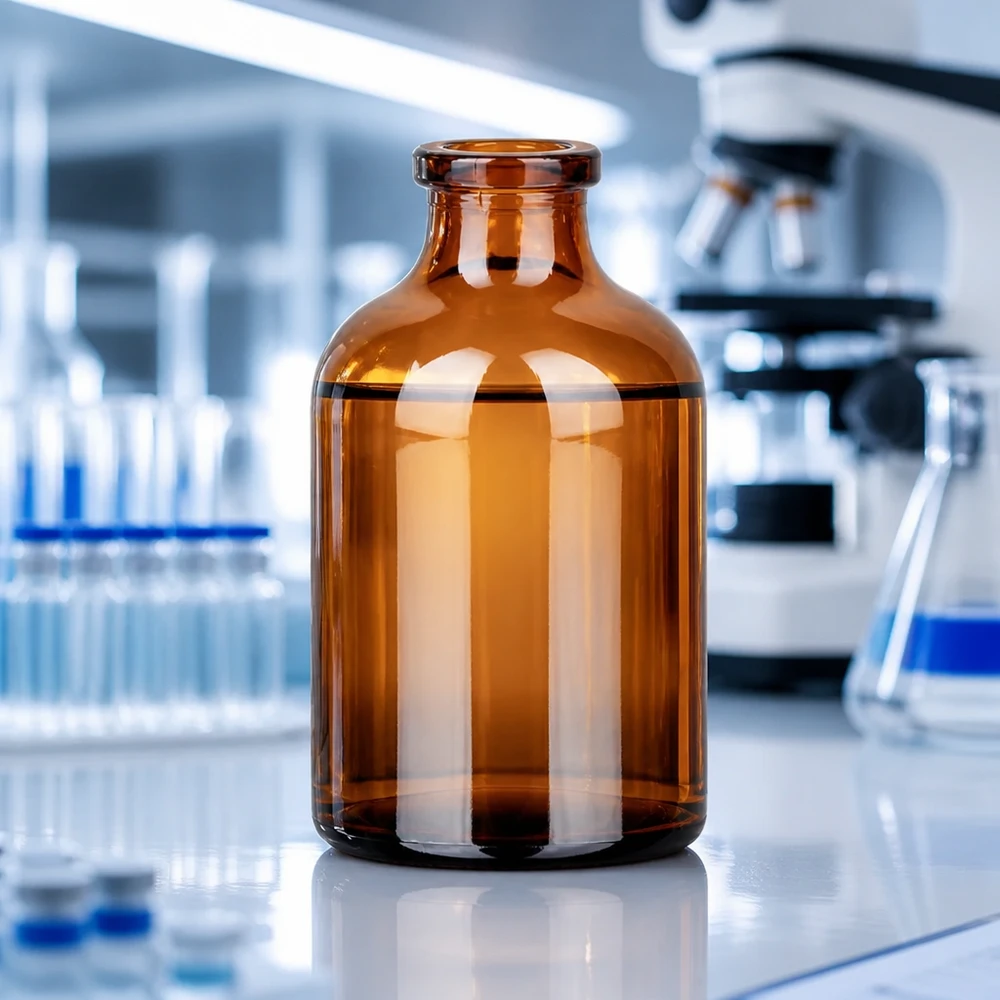 Injektionsflasche Braunglas 50ml für pharmazeutischen und gewerblichen Einsatz im Labor