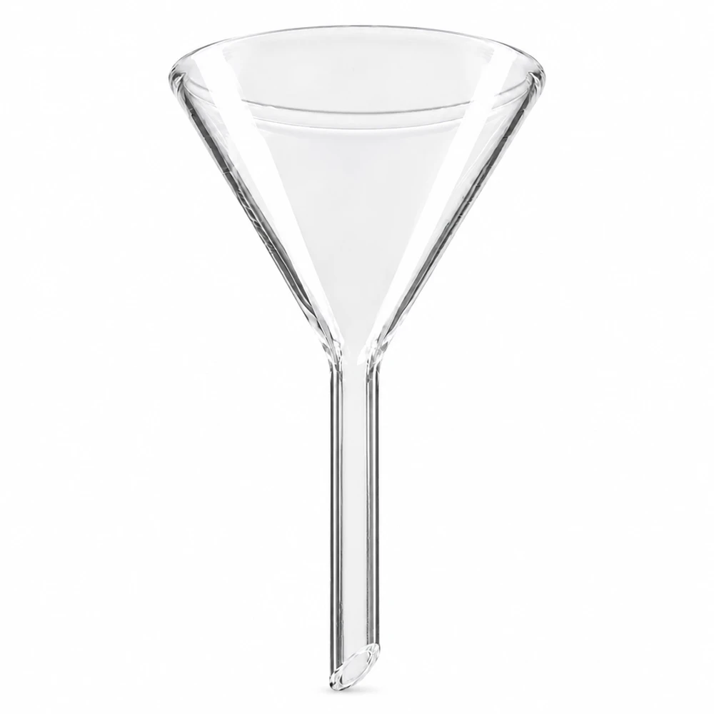 Trichter ø50mm Kalk-Soda, Winkel 60°, Kurzstil Glastrichter 50mm Durchmesser Kalk-Soda-Glas 60° Winkel Kurzstiel für professionelle Laboranwendungen