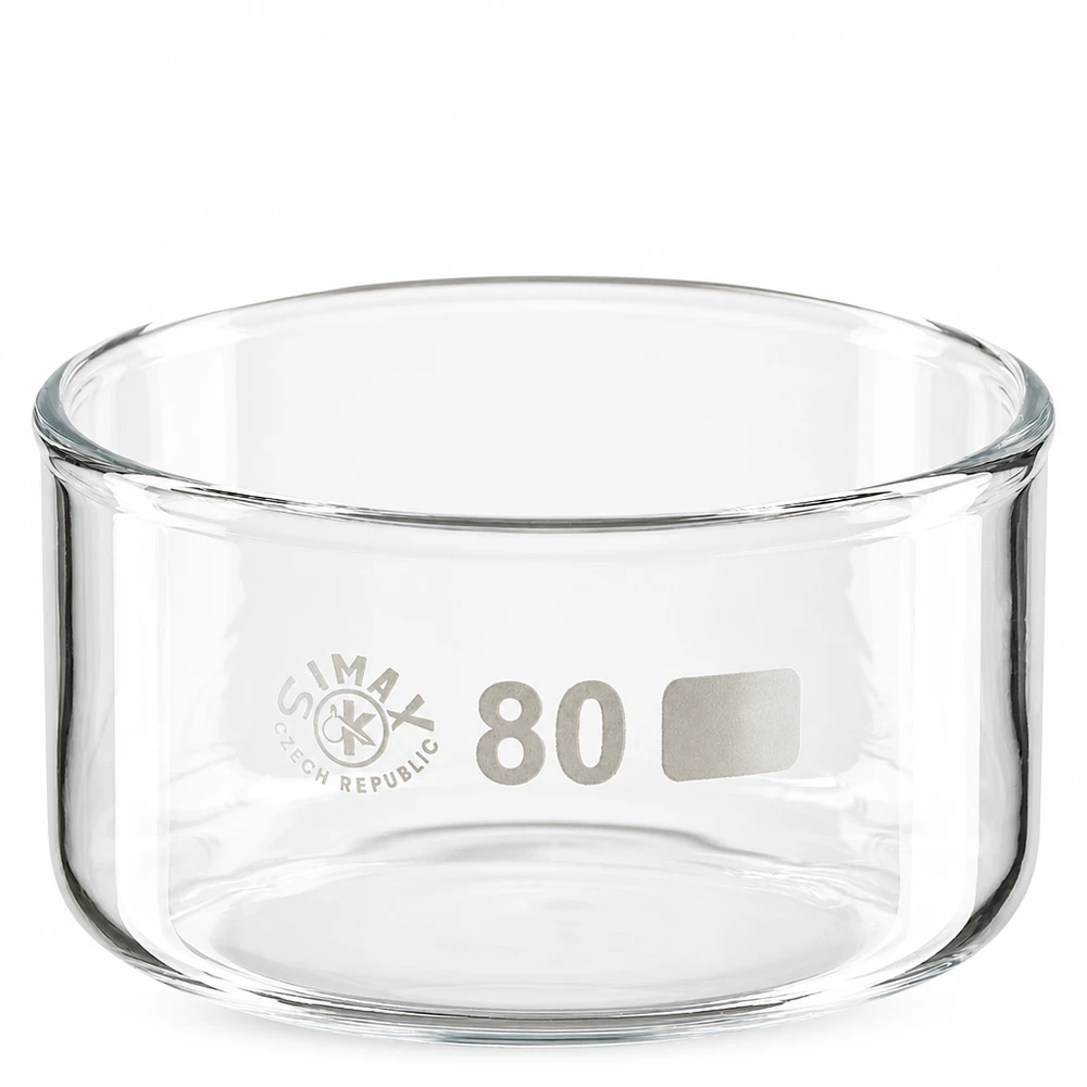 150ml Kristallisierschale ohne Ausguss Borosilikat ø80mm Kristallisierschale 150ml ohne Ausguss Borosilikatglas Ø80mm SIMAX für Labor und Gewerbe