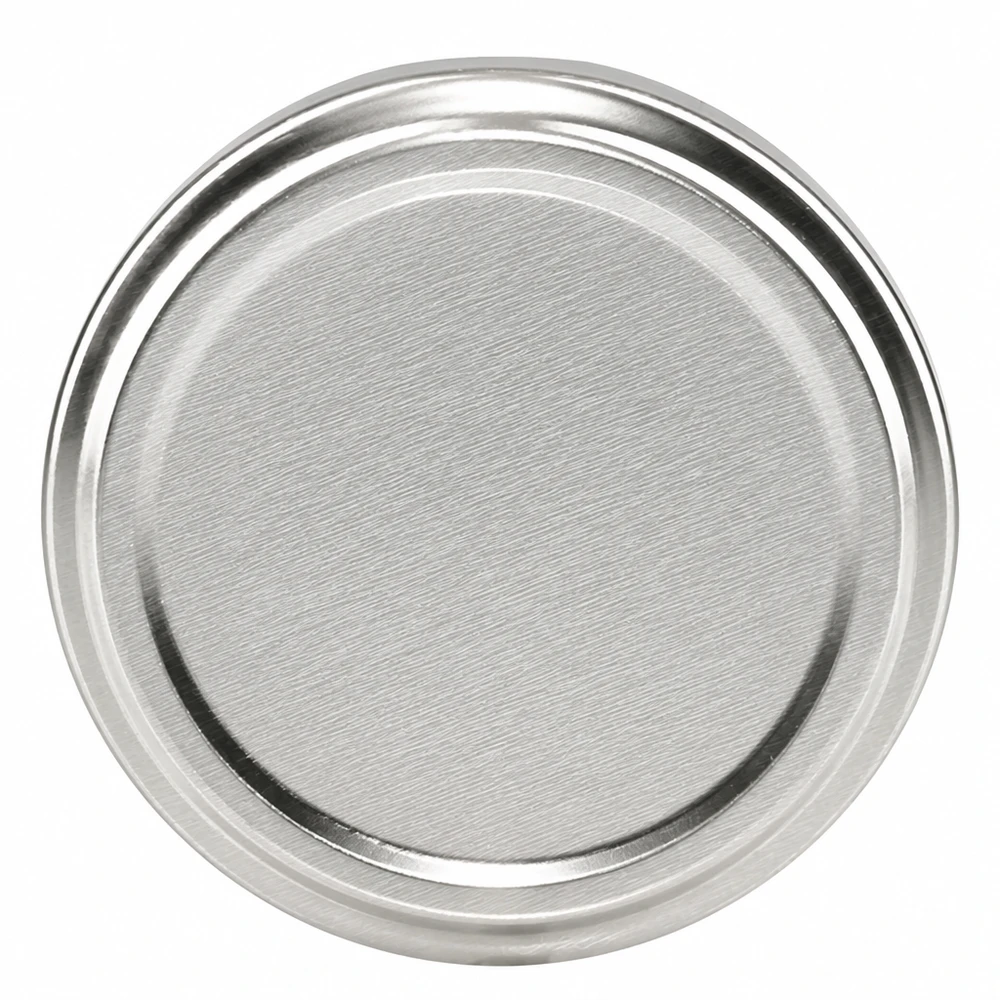 66mm BasicSeal Deckel silber (TO66) UNiTWIST 66mm TO66 BasicSeal Twist-Off Deckel silber aus Weißblech für gewerbliche Abfüllung im Großgebinde