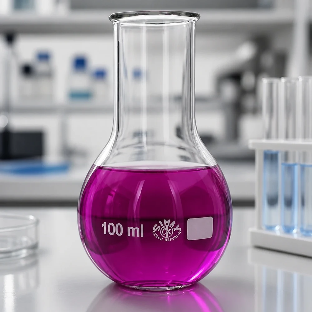 Rundkolben 100ml Weithals Borosilikatglas für professionelle Laboranwendungen und chemische Analysen