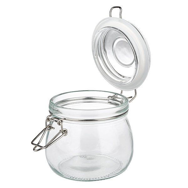 500ml Vorratsglas mit Silikonring und Bügelverschluss UNiTWIST 500ml Vorratsglas mit Bügelverschluss aus robustem Glas für professionelle Lagerung und Aufbewahrung