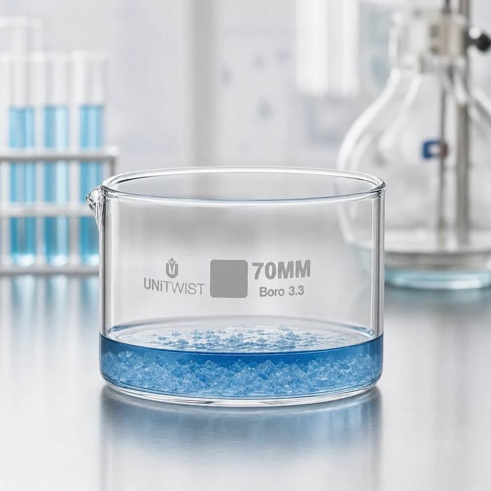 Kristallisierschale 70mm Borosilikatglas Boro 3.3 UNiTWIST für Labor und Gewerbe bei Pacadura