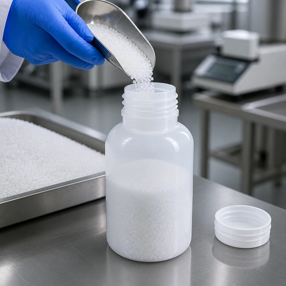 250ml Laborflasche Weithals ohne Verschluss 250ml Weithals-Laborflasche aus HDPE für professionelle Laboranwendungen ohne Verschluss