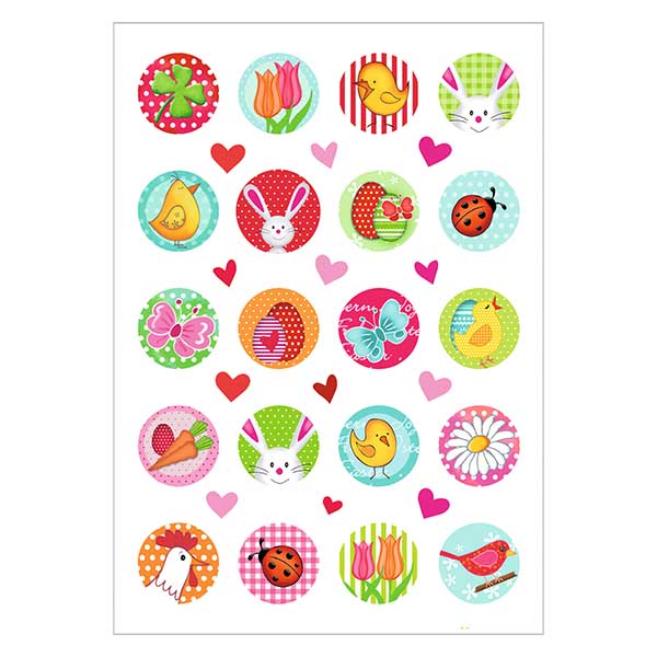 Sticker "Osterglück" (20 Aufkleber in Stone Optik)