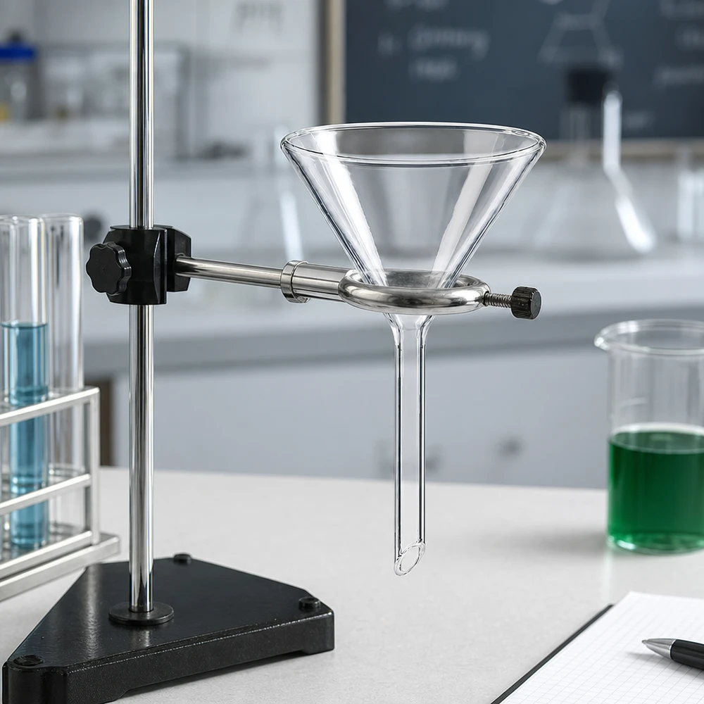 Trichter ø60mm Kalk-Soda, Winkel 60°, Kurzstil Labortrichter 60mm Kalk-Soda-Glas 60° Winkel Kurzstil für professionelle Filtration und Umfüllung im Labor