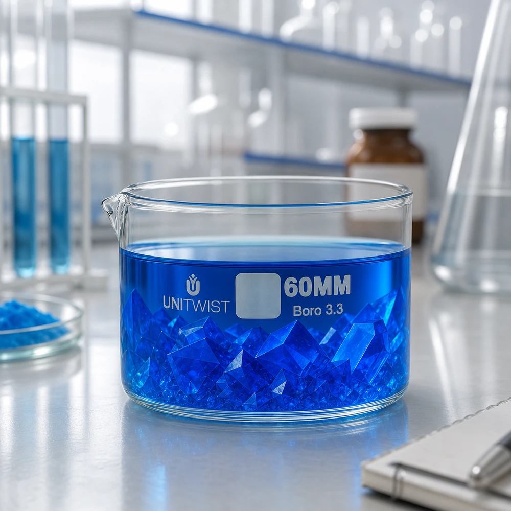 Kristallisierschale ø60mm Borosilikatglas UNiTWIST Kristallisierschale 60mm Borosilikatglas 3.3 UNiTWIST für Labor und Gewerbe flache Glasschale