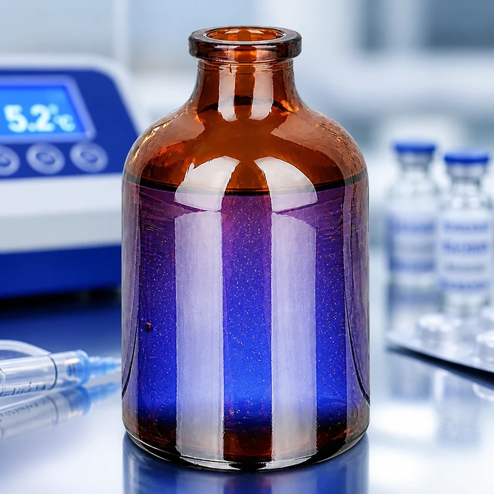Injektionsflasche Braunglas 50ml Injektionsflasche Braunglas 50ml für pharmazeutischen und laborchemischen Einsatz im Fachhandel